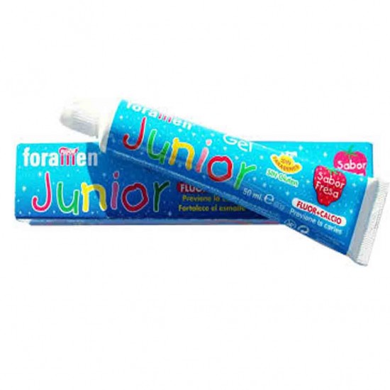 خمیر دندان ژله ای کودک فورامن اسپانیا Foramen Junior Toothpaste طعم توت فرنگی 50 میل